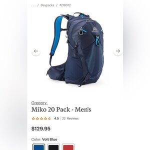 Gregory Miko 20L backpack - volt blue